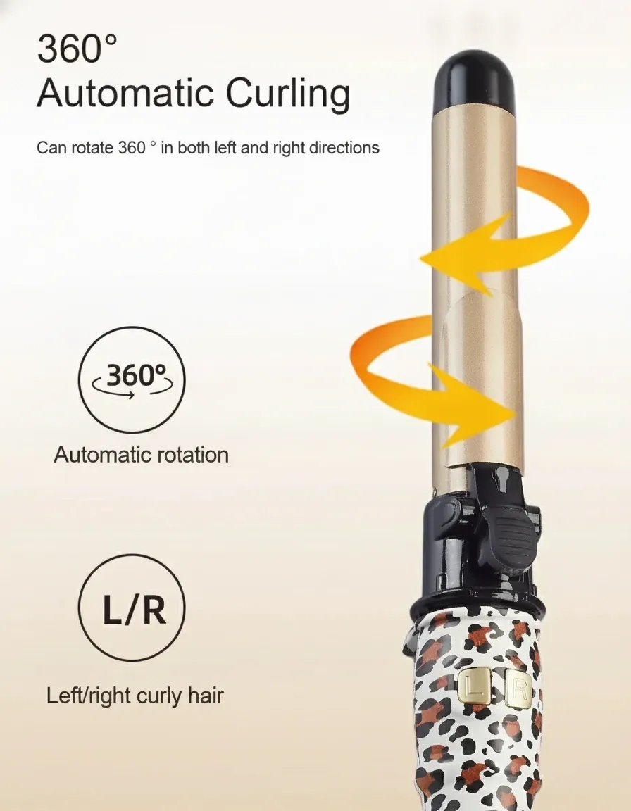 Hair curler heat settings display